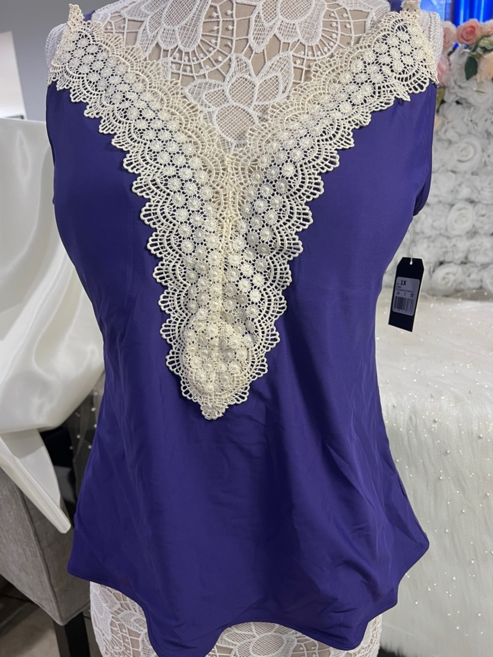 Sea Angel purple bathing suit top